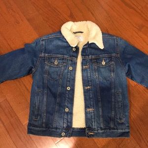 Old navy Sherpa lined denim jacket